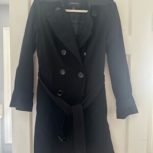 London Fog Black Double-Breasted Coat. Never worn like new